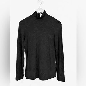 NWOT and other stories floral black turtleneck top Small